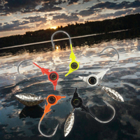 Nouvel Arrivage Hameçon à Lame Rotative à Grande Œillette Colorée en Acier à Haute Teneur en Carbone, Poids 3.5g-10g, pour la Pêche aux Crevettes et au Poisson-Chat