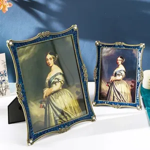 Marco de fotos personalizado, conjunto de marco de fotos de 6/7/8 /10 pulgadas, estilo creativo europeo de Palacio, decoración vintage para mayores