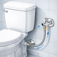 Robinet d'arrêt mural en laiton avec rosette 1/2 M x 1/2 M