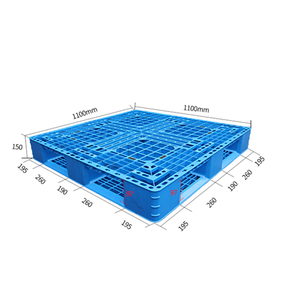 O aço reforçado único resistente enfrentou a pálete plástica azul dos corredores da grade 6 do HDPE para o armazenamento do armazém - Product Image 1