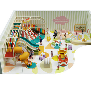 Custom Design Modular Kids Indoor Playground, Playground <b>Combined</b> with Trampoline Zone for Family Entertainment Center (FEC) - Product Image 2