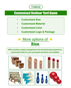 YumuQ Double dominos d'intérieur et d'<span class=keywords><strong>extérieur</strong></span> géants en bois. Six jeux en bois 28 pièces grande taille avec sac - Product Image 6