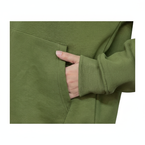 Sudadera con capucha extragrande para mujer en verde salvia, sudadera suave y acogedora de manga larga para ropa informal o de calle - Product Image 1