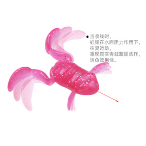 Vente chaude coups de pied grenouille 5g 10g cuillère à eau grenouille poisson noir spécial tuer TPE tonnerre grenouille leurre de pêche noir - Product Image 3