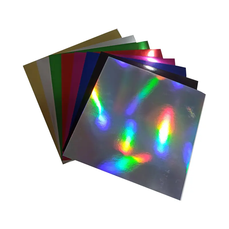 Atacado Papel De Espelho De Papelão Metálico Papel Holográfico Para Embalagem Do Saco De Presente