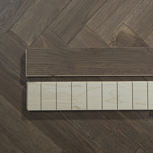 Modern 3.0mm Oak Veneer Herringbone Design <b>Engineered</b> <b>Flooring</b> with Click Lock Installation for Basement - Product Image 3