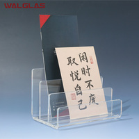 Caja de Almacenamiento de Tarjetas de Visita Rectangular de Plástico PP Transparente y Ecológico, Diseño Multifuncional, Carpeta de Archivos de Papel para Escritorio