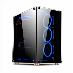 Factory OEM Custom Computer PC Case Gaming ATX Cases & Towers Glass Cabinet With RGB Fans For Desktop