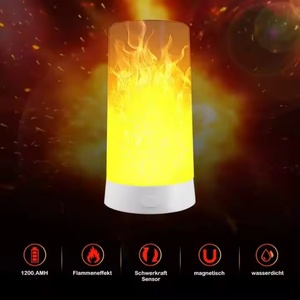 Contemporary <b>LED</b> Flame Effect Night Light Decoration Remote Control SMD Light Magnetic USB Charging Bedroom Dimmable <b>Battery</b> - Product Image 2