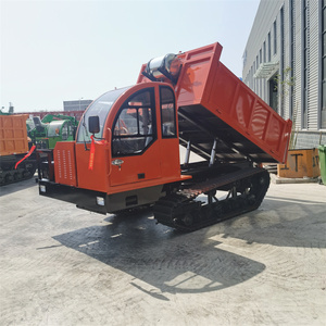Volquete hidráulico de orugas de 8 toneladas de servicio pesado con motor de marca, ideal para huertos y granjas. - Product Image 1