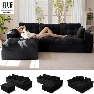 High-end <b>Inflatable</b> L-shaped Modular <b>Bed</b> Modern Fabric Design Eco-Friendly Sponge Filled Three Seat for Living Room - Product Image 4
