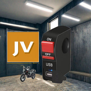 Tombol Start Motor Universal 7/8 inci 22MM Tahan Air untuk ATV <span class=keywords><strong>UTV</strong></span>, Saklar Lampu Depan/Spotlight On/Off USB Plastik 5A - Product Image 3