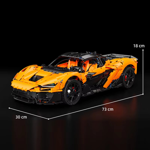 DISPONIBILE T5051 MOC Auto Sportiva Arancione 1:6, Blocchi da Costruzione Tecnici, Modello Assemblabile, Giocattoli per Ragazzi, Set Regalo di Natale - Product Image 6