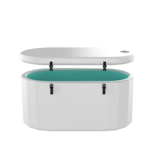 Cold Plunge Tub With Lid Oval Shape 1-<b>Person</b> Ice Bath Therapy Cooler PVC Material - Product Image 3