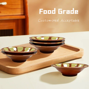 Cuencos de sopa de plástico redondos de estilo árabe de diseño personalizado, cuencos de comedor con patrón de sandía de 5/6/7 pulgadas, cuencos de cena de melamina - Product Image 2