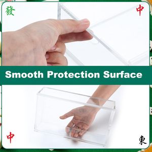Caja de Acrílico Personalizada de Fábrica para Mahjong, Caja de Almacenamiento para Fichas Vacías, para Mahjong Americano de 1.2" y 160 Fichas - Product Image 3