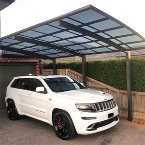 Abri de voiture en aluminium étanche au design moderne avec cadre en métal pour garages <span class=keywords><strong>Bois</strong></span> traité sous pression naturel - Product Image 2