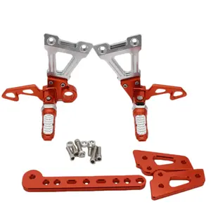 Motorcycle CNC Adjustable Rearset Footrest Pegs Pedal Set For LC150 EXCITER150 SNIPER150 Y125ZR