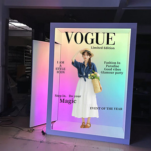 2025 mới nhất thời trang Tạp Chí gian hàng PVC thương mại cho thuê có thể tháo rời Tạp Chí Photo Booth Bảng điều chỉnh - Product Image 4