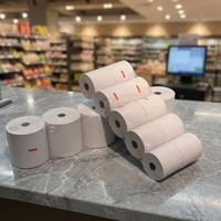 Rouleau de papier thermique pour caisse enregistreuse de qualité supérieure, prix bas, 80x80 mm, simple couche, pour machine POS