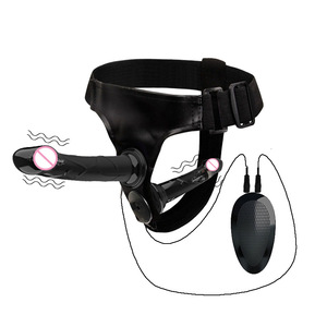 Consolador extraíble con cinturón Consoladores dobles portátiles para mujer Parejas Correa vibratoria en el pene Correa sin tirantes en el Consolador - Product Image 1