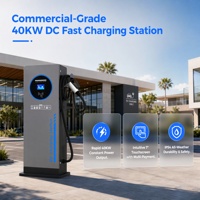Station de recharge rapide pour véhicules électriques Electway 43kW-100kW CCS2, nouvelle station de recharge au sol, chargeur commercial avec terminal POS