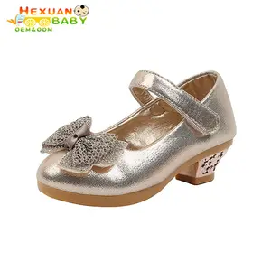 Zomer Meisje Hoge Hak Prinses Sandalen Kinderen Schoenen Glitter Lederen Vlinder Meisjes Kids Schoenen Voor Party Dress Wedding Party