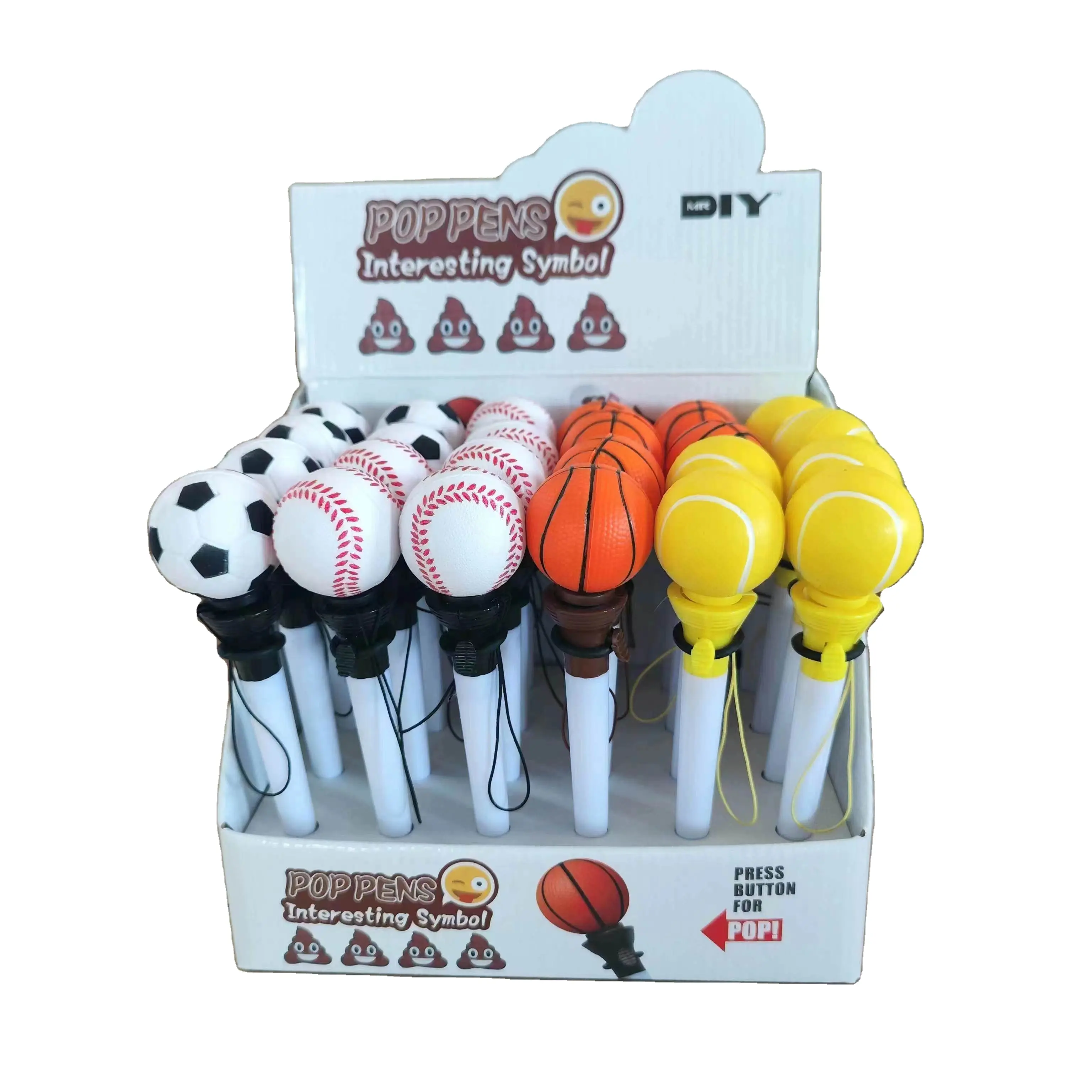 PU boyama stres kabartma büyük jest sıçrama kalem basketbol voleybol tenis futbol POP kalem çocuklar için yenilik yaratıcı hediyeler