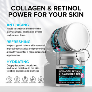 Creme Hidratante e Nutritivo para Rosto e Pescoço SimplyVital com Colágeno, Retinol, Ácido Hialurônico, Niacinamida e Manteiga de Karité - Product Image 4
