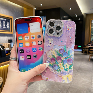 Sáng Tạo Đẹp Hoa Shell Đối Với Apple 16Promax 15 14 13 12 11 Điện Thoại Trường Hợp Chống-Mùa Thu Phụ Nữ Cô Gái Điện Thoại Di Động Bìa Đối Với iPhone - Product Image 3