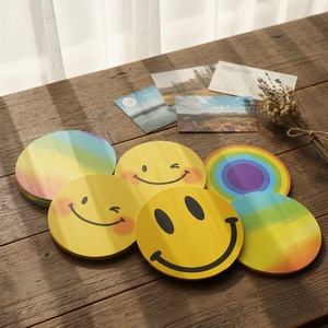 Plateau à gâteau en carton ondulé SunShine de haute qualité avec motif souriant et feuille d'or – Prix de gros - Product Image 1