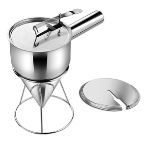 Early Riser Entonnoir à pâte conique Distributeur <span class=keywords><strong>de</strong></span> pâte et séparateur <span class=keywords><strong>de</strong></span> gâteaux Entonnoir en acier inoxydable avec étagère amovible - Product Image 6