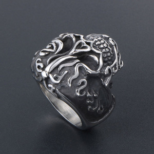 Retro Skull <b>Ring</b> <b>Titanium</b> Steel Men's Jewelry SA741 Gift Fashion <b>Rings</b> - Product Image 3