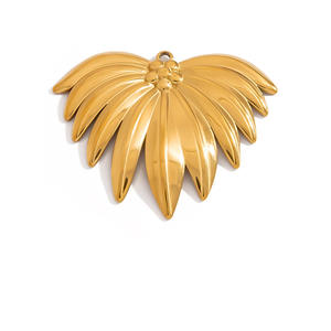 SUMMLY Koleksi Musim Gugur Musim Dingin Terbaru Kalung Liontin Hati Ukuran Besar Lapis Emas 18K Bahan Stainless Steel untuk Pembuatan Kalung DIY - Product Image 5