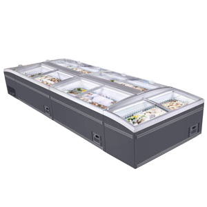 Coffre à portes coulissantes <span class=keywords><strong>en</strong></span> verre Combinaison horizontale Congélateurs commerciaux Congélateur d'île de supermarché - Product Image 4