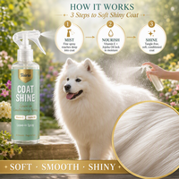 Spray Conditionnant pour la Pelage des Chiens, Sans Rinçage, Enrichi en Vitamine E et Huile de Jojoba, 500ml, Format Économique, Marque Blanche