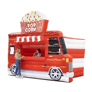 2023 Factory Custom Red Aufblasbares Popcorn Cart Booth Zelt Burger Cart Food Booth Aufblasbares Zelt