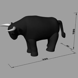 <span class=keywords><strong>Disfraz</strong></span> Inflable de <span class=keywords><strong>Toro</strong></span> de Dibujos Animados para Caminar, Personalizado, de Material Oxford, con Ventilador Incorporado para Adultos - Product Image 1