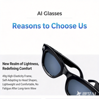 Gafas Inteligentes con IA M01pro 8MP para Llamadas, Traducción en Tiempo Real con IA, Reconocimiento, Control con Botones Táctiles, Marco de PCABS