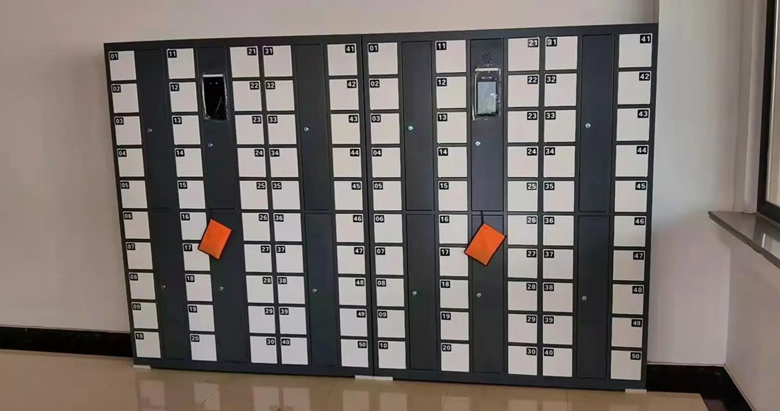 cellphone charging station locker with fingerprint