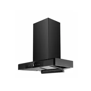Stainless steel commercial T-shaped customizable range hood led household kitchen chimney