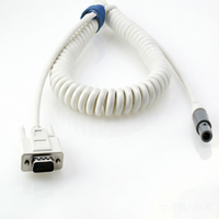 Câble de harnais pour équipement médical, câble à ressort 9 broches DB9 série vers connecteur Lemo Push-Pull pour instruments de diagnostic par ultrasons