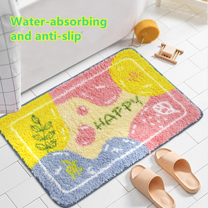 Hoa thiết kế tắm thảm siêu mềm sợi nhỏ thấm thảm có thể giặt Tắm <span class=keywords><strong>Mat</strong></span> cho bồn tắm vòi hoa sen - Product Image 6