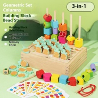 Vente en gros de blocs de tri et d'empilage en bois personnalisés, puzzles pour enfants, jeux de perles à enfiler, boîtes de jouets en bois pour l'association de formes