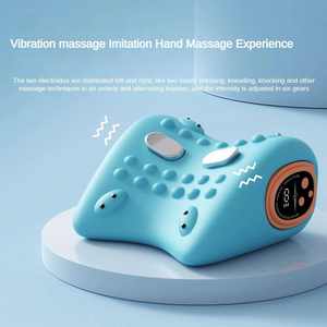 Blue Electric USB Powered Portable Multi-Functional Cervical Back Massage Pillow Musical Function Customized Size High Quality - Product Image 6