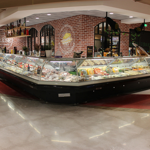 Refrigerador Exhibidor de Carne Fresca para Supermercado, Congelador de Delicatessen, Vitrina Refrigerada para Pescado y Mariscos - Product Image 5