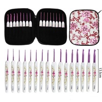 Aiguilles à tricoter en aluminium durables 1-6 mm, ensemble de crochets, kit de couture tendance