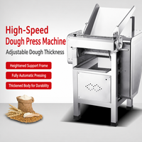 Machine à presser la pâte commerciale, machine à étaler la pâte à pizza à grande vitesse, rouleau en acier inoxydable, machine à pâtes, machine pour boulangerie et restaurant