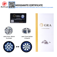 Diamantes de Moissanita Redleaf VVS1, Color Blanco D, Corte Excelente, 1CT 2CT 3CT, Corte Brillante Redondo, Diamante de Moissanita Suelto