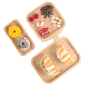 Plateau en bois de bambou de style japonais, rectangulaire, en bois massif, pour servir le thé et le café - Product Image 3